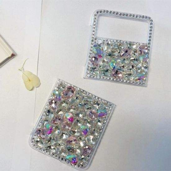 갤럭시Z플립3 블링 크리스탈 큐빅 데코덴 투명 케이스