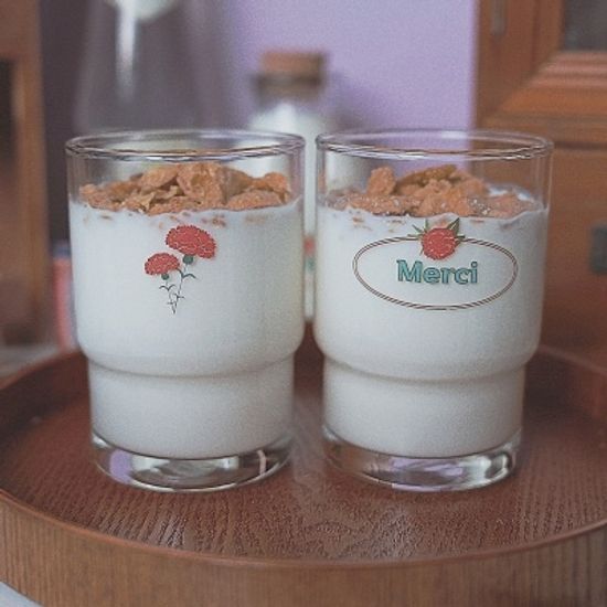 Merci- 2p 사랑과 애정, 존경, 건강 카네이션컵 선물