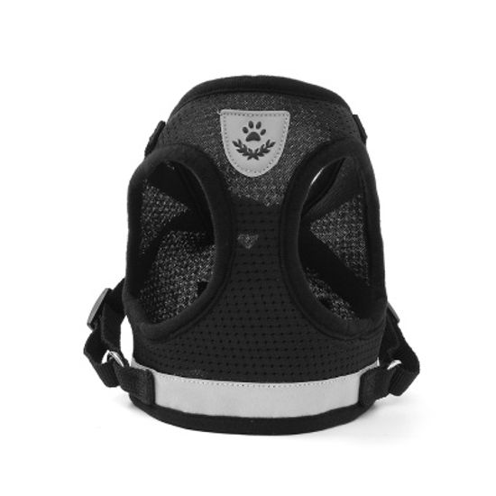 세이프 빛반사 강아지 하네스+리드줄(M) 강아지가슴줄