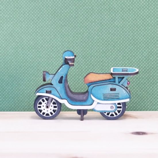 3D입체퍼즐 나무퍼즐 미니 스쿠터 만들기 수업 놀이키트 장난감 집콕놀이 취미