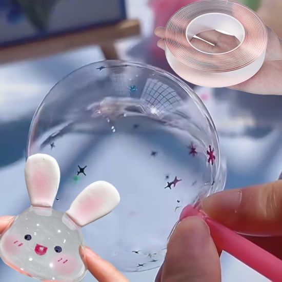 투명 실리콘 양면 테이프 펄 풍선 만들기 말랑이공 볼