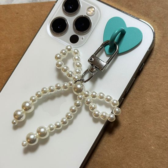 진주 리본 키링 (소)