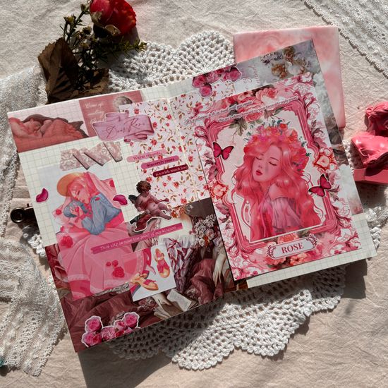 디어로즈 인물 사각스티커 - 로즈