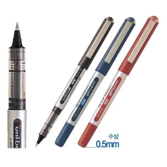 부드럽게 써지는 0.5mm 생잉크 수성펜-미쓰비시 유니볼 eye micro UB-150 1다스(12개입)