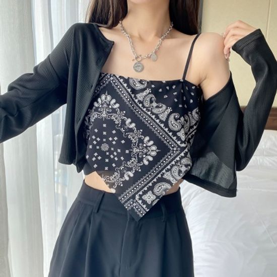 지음 R-219 반다나 페이즐리 끈나시