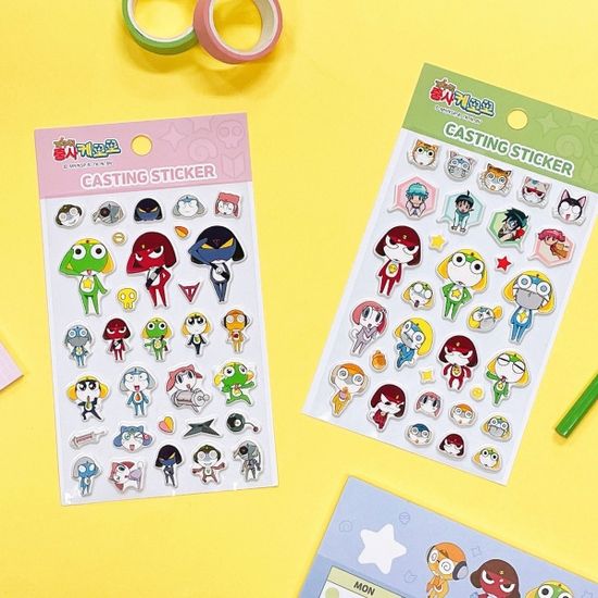 개구리중사 케로로 캐스팅 스티커(4종 1세트)