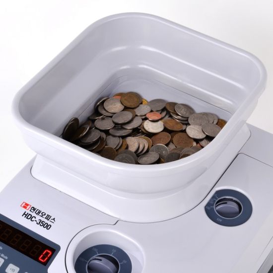 현대오피스 HDC-3500 동전계수기 주화계수 대용량호퍼