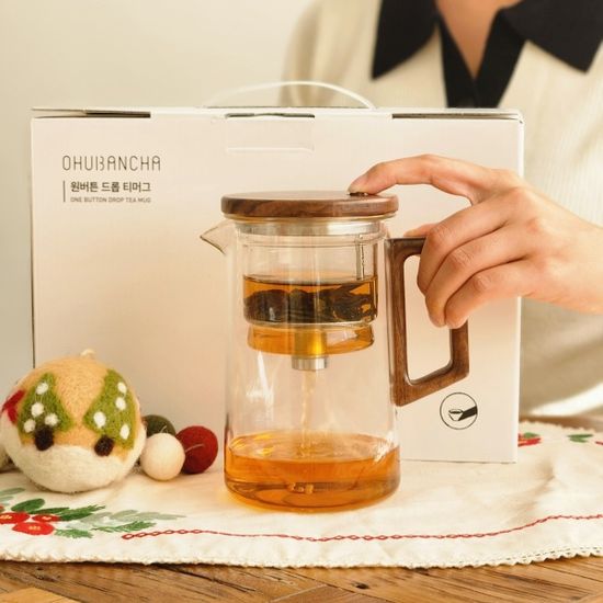 오후반차 원버튼 드롭 티머그 티메이커 표일배 800ml