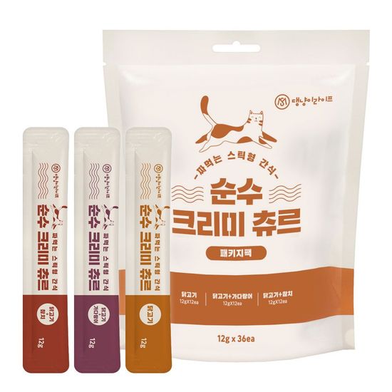 고양이 반려묘 영양 간식 츄르 패키지팩 36P(WA889FD)