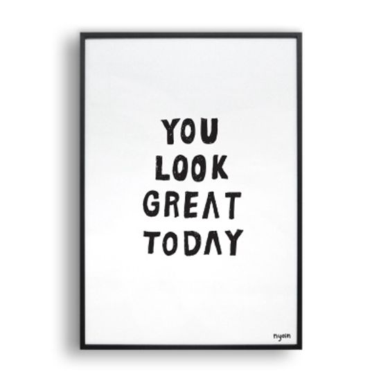 You look great today (White) / 일러스트 액자