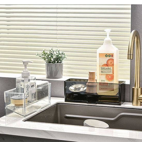 투명 물빠짐 주방세제 수세미거치대 