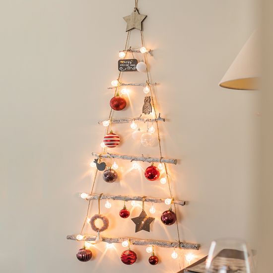 크리스마스 벽트리 오너먼트 앵두전구 풀세트