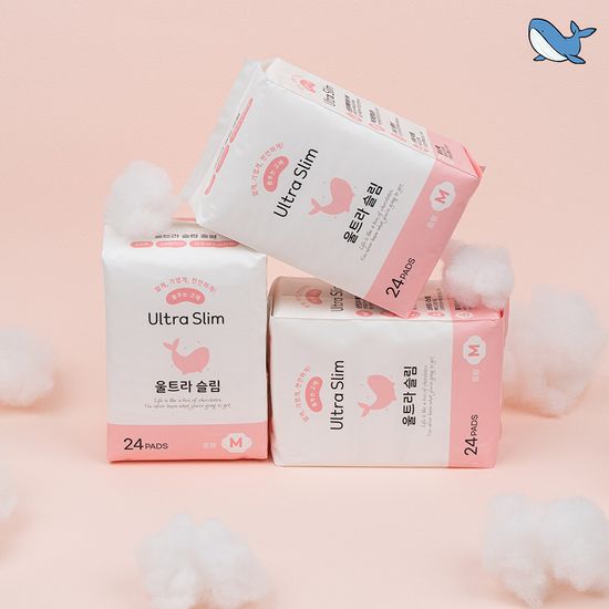 춤추는고래 대용량 생리대 중형 2팩 /48매