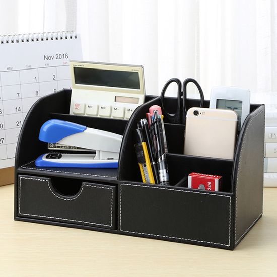 오피스타 가죽 데스크 오거나이저