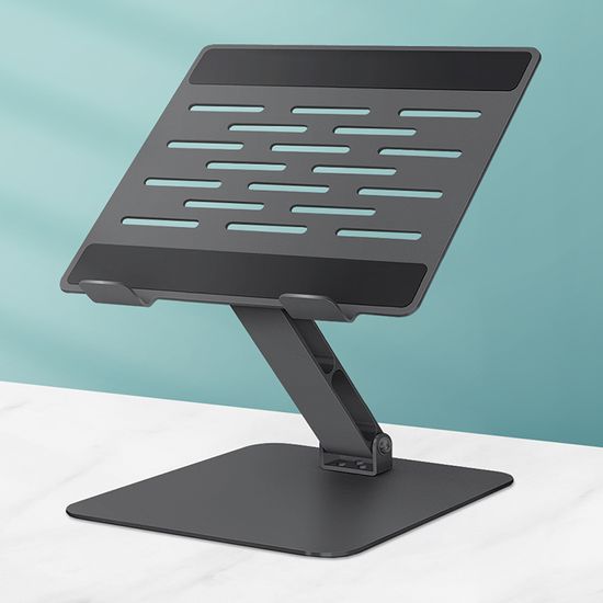편한 메탈 쿨링 구멍 노트북 거치대 블랙