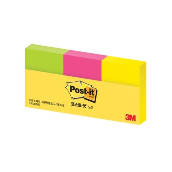 3M 포스트-잇 강한점착용 노트 SSN 653-3