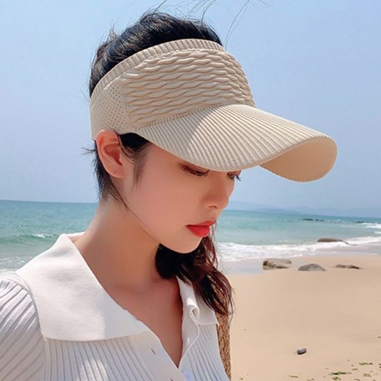 B-185 물결 니트 짜임 썬캡