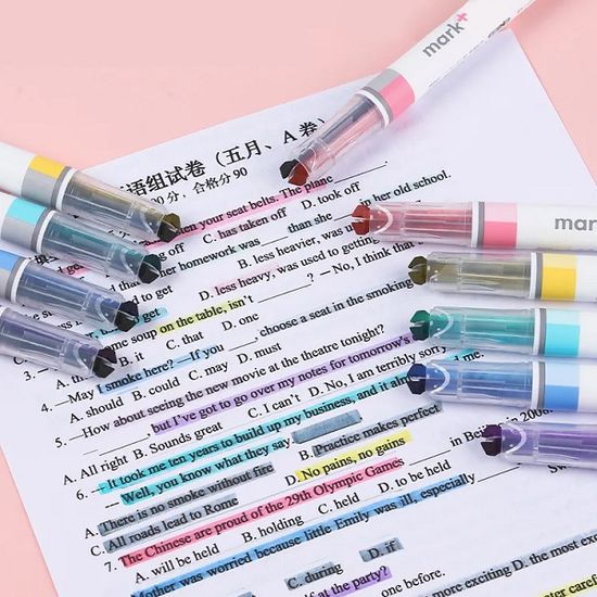 고쿠요 마크타스 트윈/투톤 파스텔 형광펜 5색세트