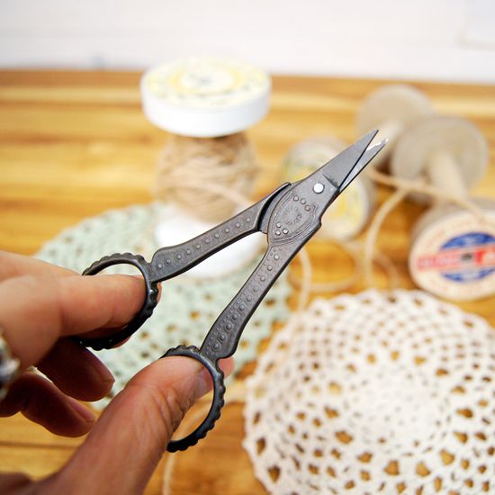 엔틱 프렌치 레이스 가위 스몰