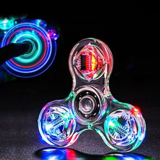 LED 레인보우 야광 메탈 피젯 스피너 푸쉬팝 팝잇