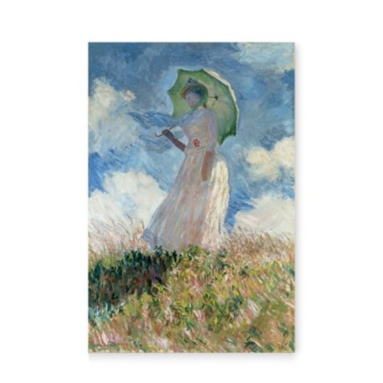 모네 - 왼쪽을 바라보는 양산을 든 여인, 캔버스 액자