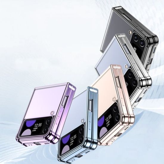 갤럭시 z플립4 z플립3 메탈 프레임 젤리 투명 케이스