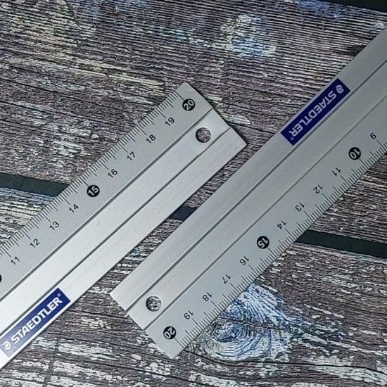 스테들러 30cm 논슬립 알루미늄 직자/컷팅자 1개