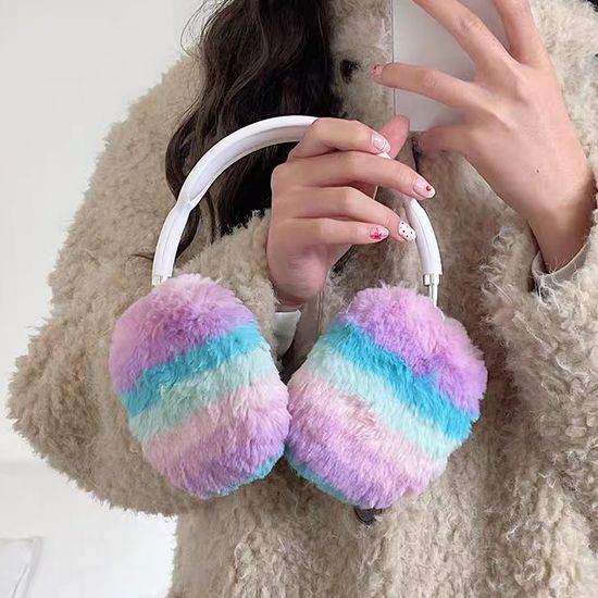 에어팟맥스 예쁜 보들 퍼 뜨개 털 커버 이어캡 케이스