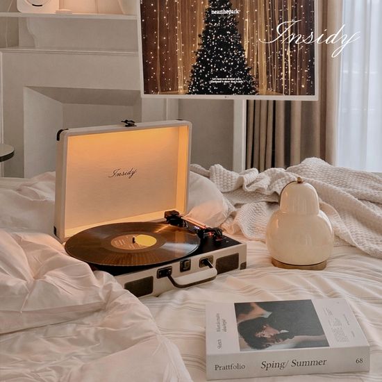 인사이디 무선 조명 LP 턴테이블 IBT-Retro Light