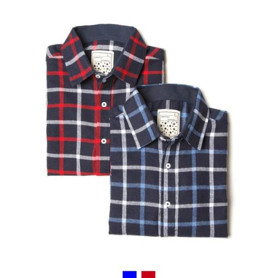 남자 기모 빅 체크 셔츠 긴팔 빅사이즈 남방 2COL