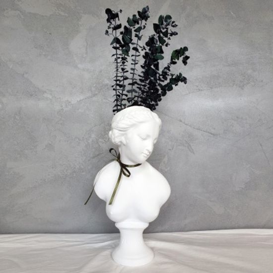 비너스여인 중형 석고상화분+스타티스 꽃+리본 식재 포함