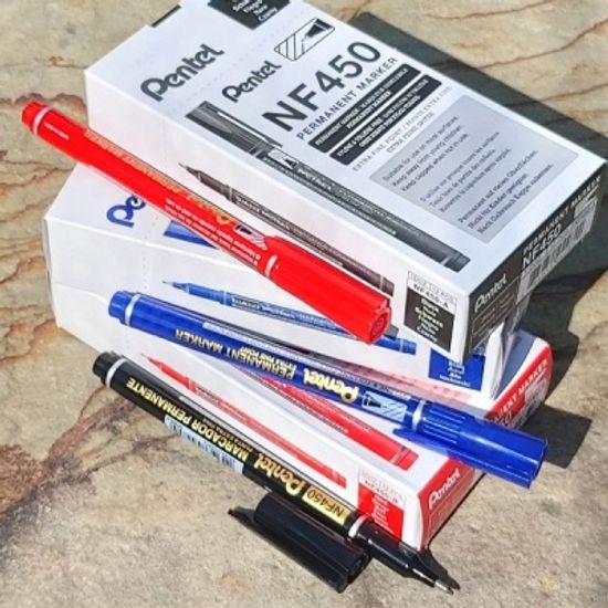 펜텔 유성마카/가는글씨용 네임펜 EF NF450 12자루