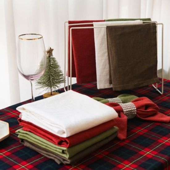 린넨 8수 홀리데이 키친크로스 냅킨 테이블매트 4컬러