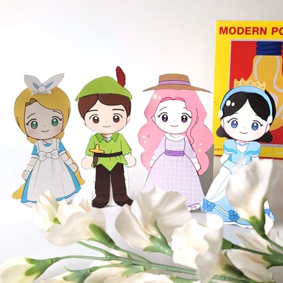 동화의상_3매 1set_종이인형 의상놀이 2탄