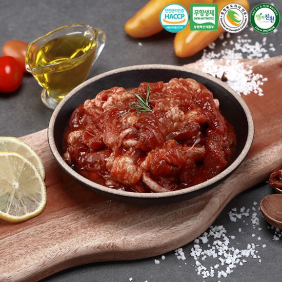 [농림축산부인증] 무항생제 고추 오리불고기 500gx5팩
