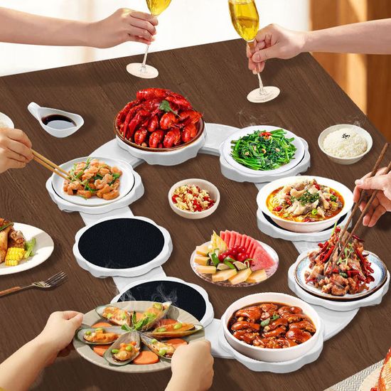 코스 요리 중식당 뷔페 식탁 회전 원형 테이블 회전판