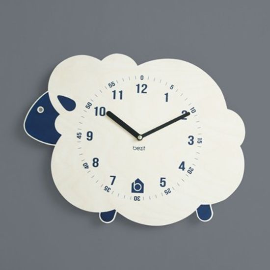 [BEZIT] BLUE LAMB Wall Clock(무소음 벽시계)