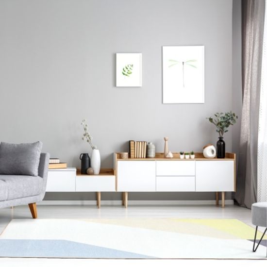 애나 블루 버드 러그