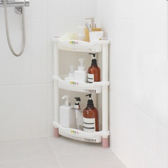 포레스트 코너선반 3단 욕실수납 물빠짐 주방