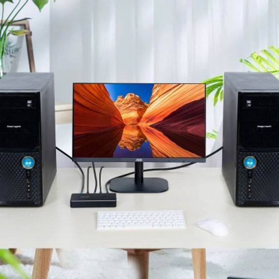 벤션 2대1 4K HDMI USB 포터블 KVM 스위치, AFRB0