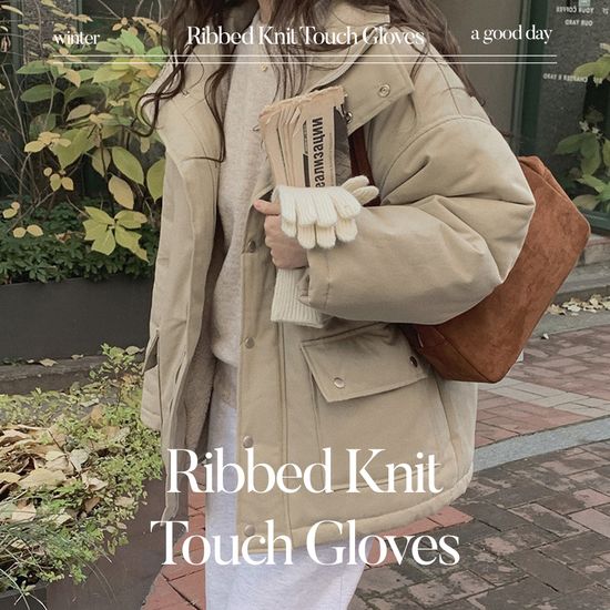 [1+1] 골지 니트 터치 장갑