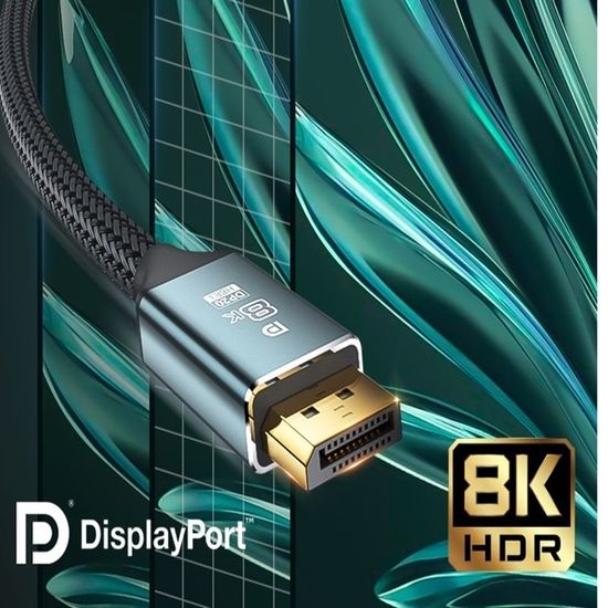 영상 8K HDR DisplayPort 1.4 양방향 케이블 1M