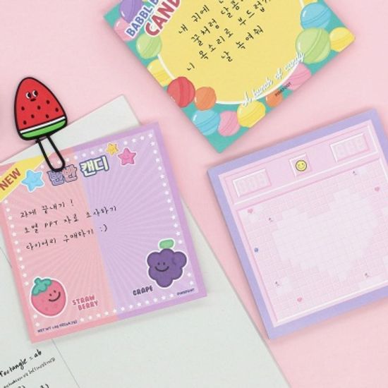 핑크풋 2000레트로떡메모지