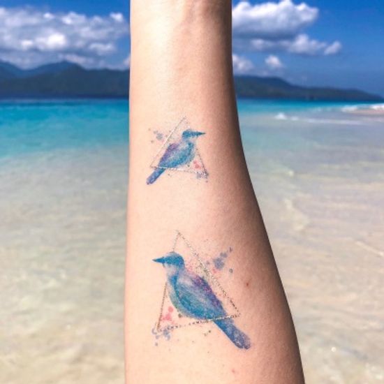 페이퍼셀프 타투스티커ver2 - 6. Blue Birds