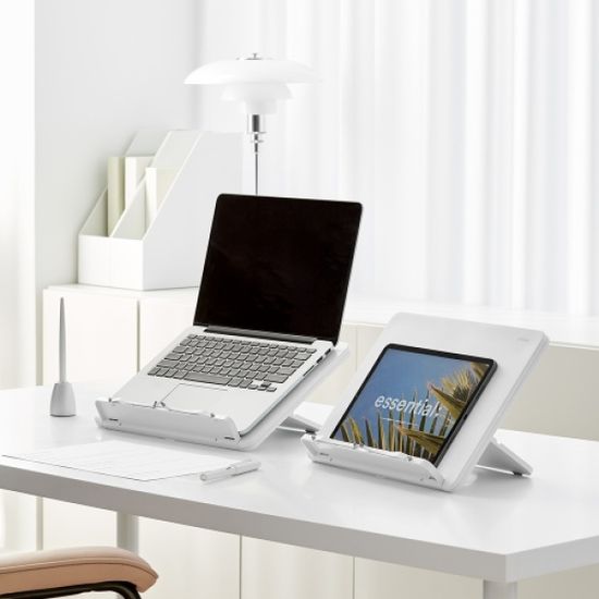 파스텔 화이트 독서대 각도조절 플립 책받침대