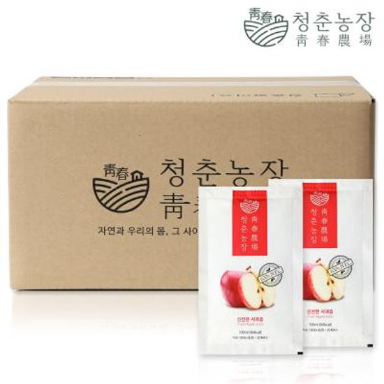 청춘농장 신선한 사과즙 실속포장 60포