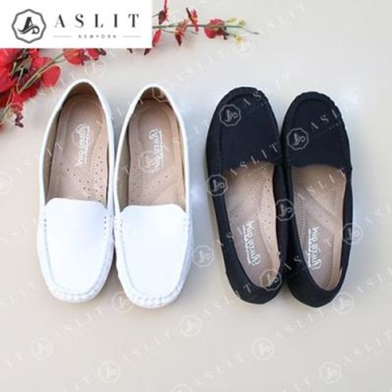 [애슬릿]라운드 토 발 편한 여성 데일리 플랫로퍼 2cm