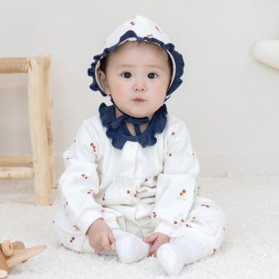 [메르베] 산딸기 신생아 수면조끼_겨울용