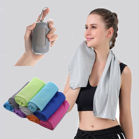 [와인앤쿡]휴대용 스포츠 쿨링 타올 1개(색상 택1)