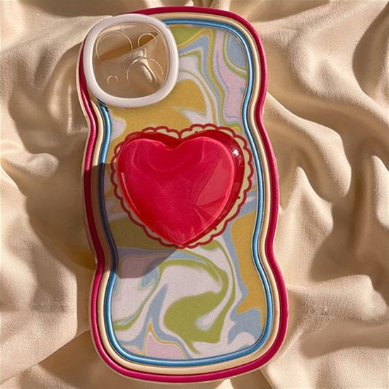 갤럭시 A시리즈 워터데칼 하트 톡 그립 범퍼 케이스